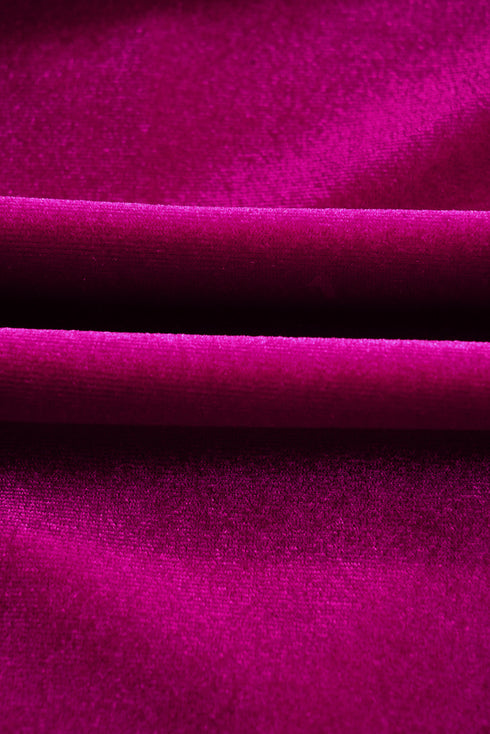 Plus Size Velvet Chest Pocket Drop Shoulder Shirt